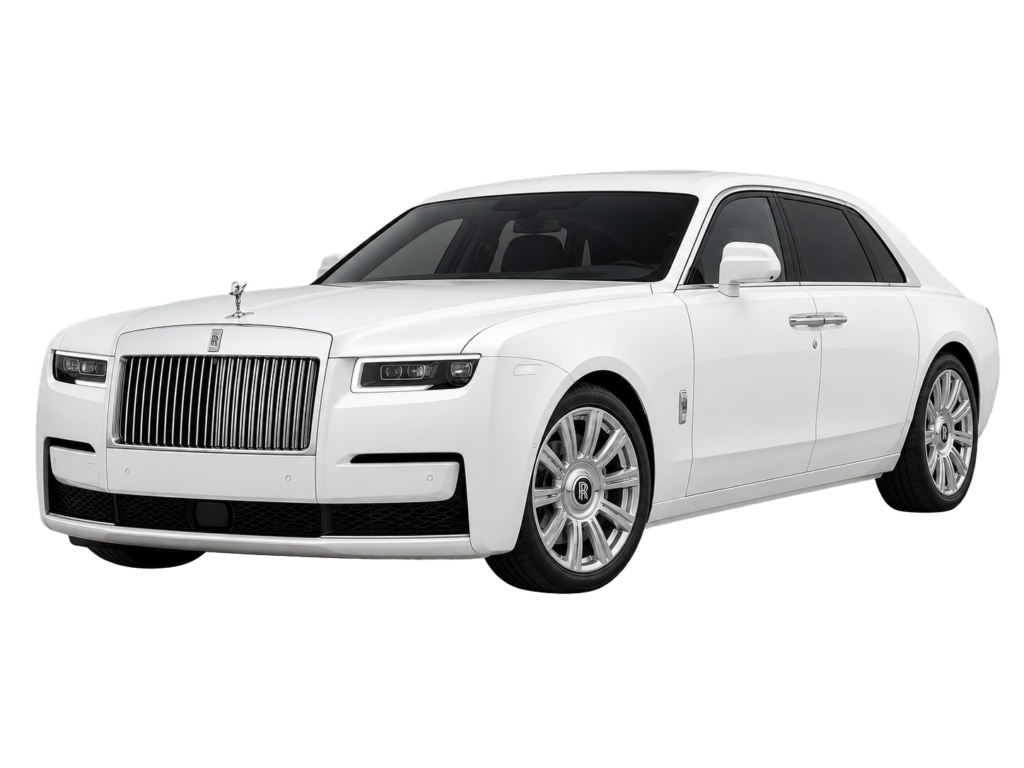 White Rolls-Royce Ghost luxury sedan