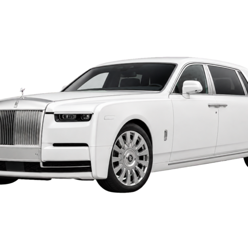 Rolls-Royce Phantom Chauffeur Service Dubai White Rolls-Royce Phantom luxury chauffeur car in Dubai