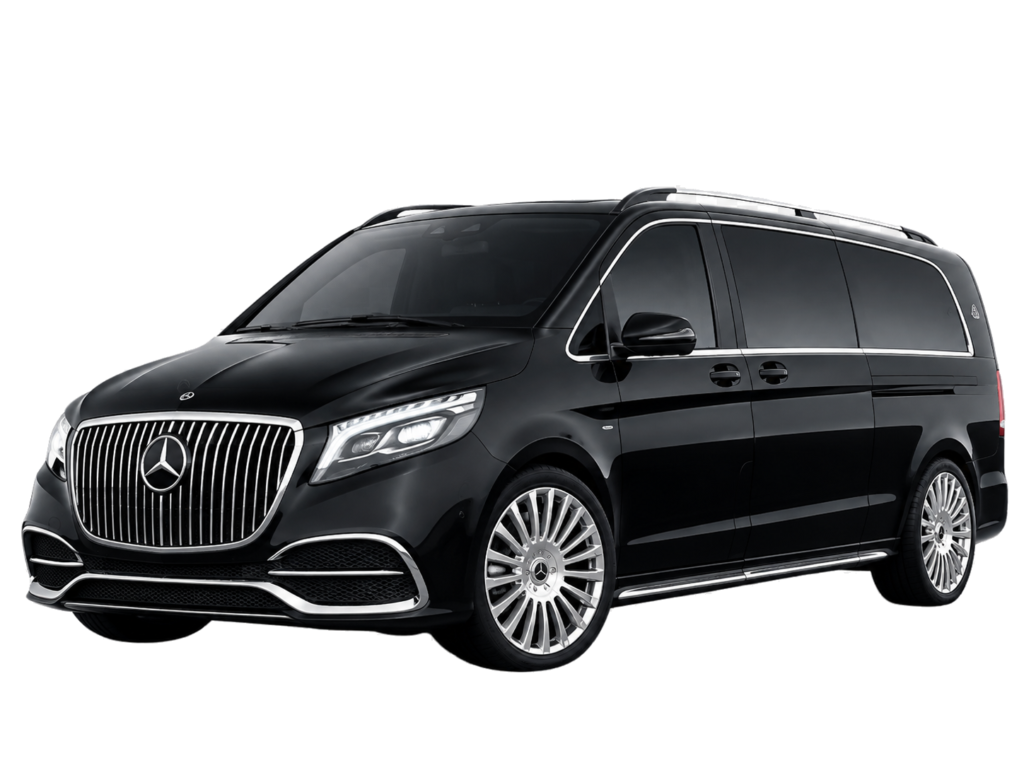 Black Mercedes V250 Maybach-style luxury van