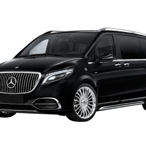 Black Mercedes V300 Ultra VIP Maybach-style luxury van