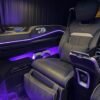 VIP Van Captain Seat – SSM Chauffeurs Luxury VIP van captain seat with purple ambient lighting